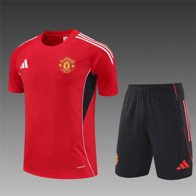 25/26 Manchester United kids Short training suit red