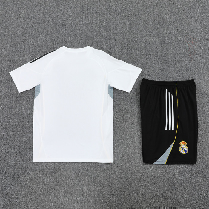 25/26 Real Madrid Short sleeve Adult training suit white
