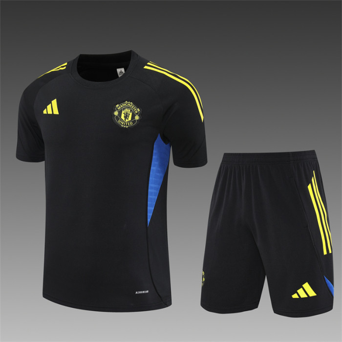 25/26 Manchester United Short sleeve training suit black