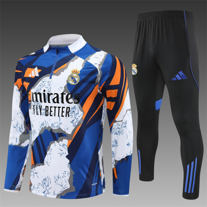 25/26 Real Madrid Kids training suit Blue white