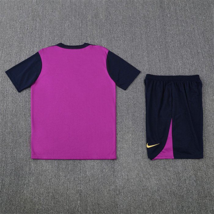 25/26 Barcelona kids Short sleeve training suit purple