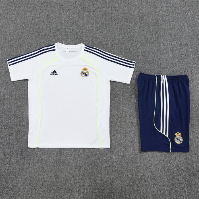 25/26 Real Madrid Short sleeve Adult training suit white