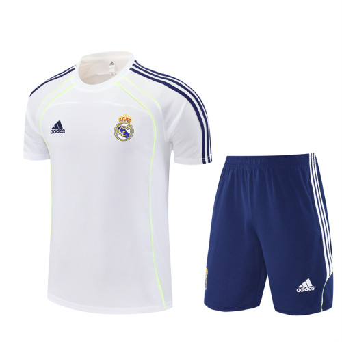 25/26 Real Madrid Short sleeve Adult training suit white