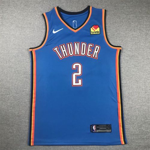 NBA Oklahoma City Thunder  #2 GILGEOUS-ALEXANDER Basketball Jersey