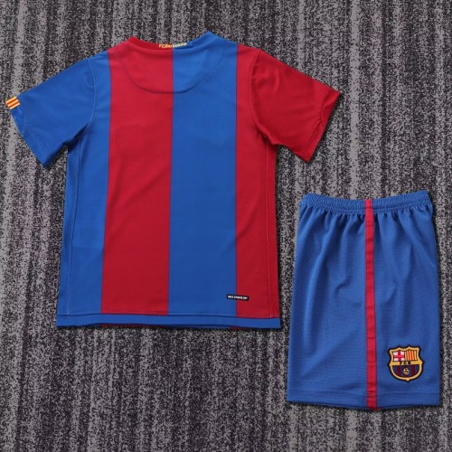 Retro 06/07 Barcelona home kids kit