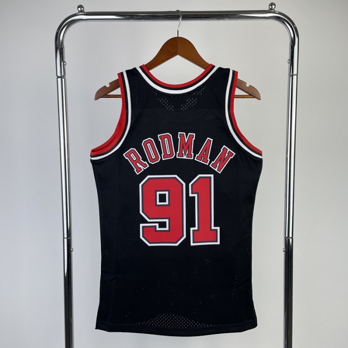 98 NBA Chicago Bulls RODMAN #91 Basketball Jersey