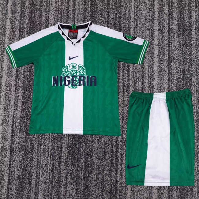 Retro 1996 Nigeria home kids kit