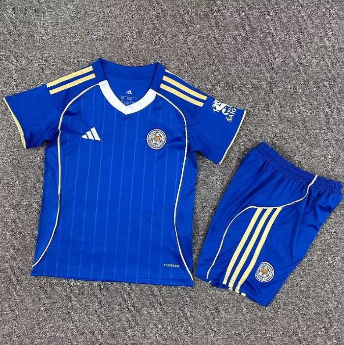 25/26 Leicester City home kids kit