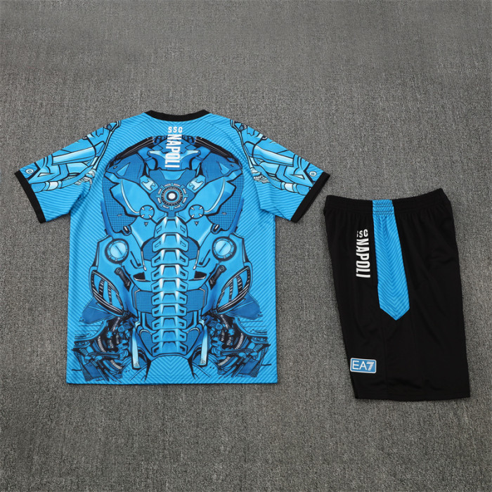25/26 Napoli kids Short sleeve training suit blue