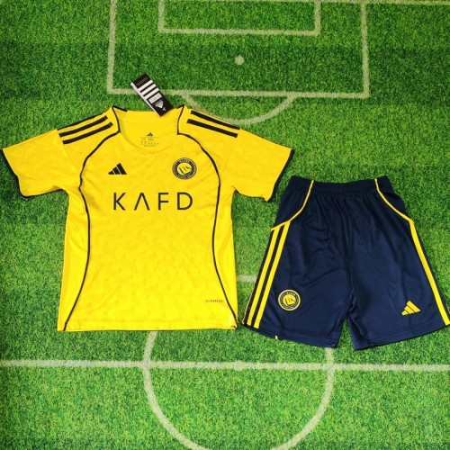 25/26 Al Nassr home kids kit