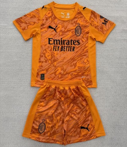 25/26 AC milan goalkeeper kids kit orange