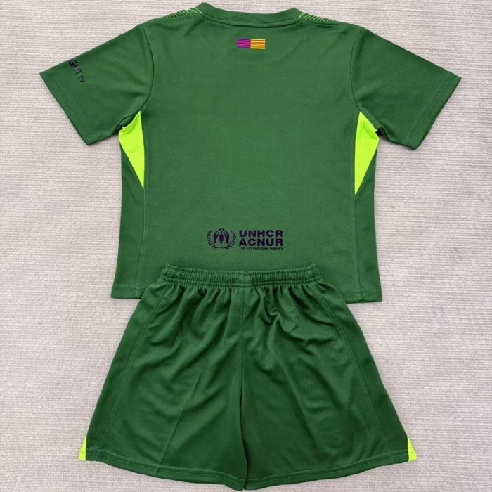 25/26 Barcelona kids kit goalkeeper green