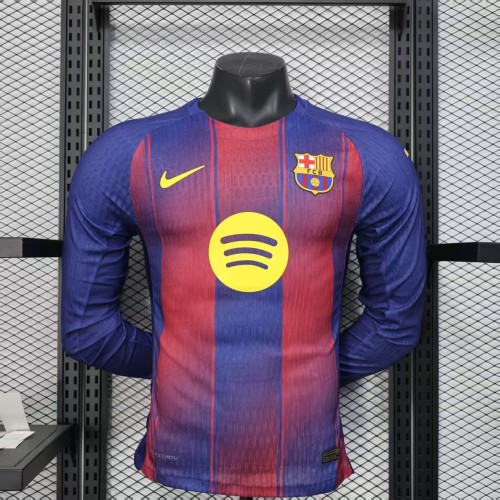 25/26 Barcelona home Player Version long sleeves