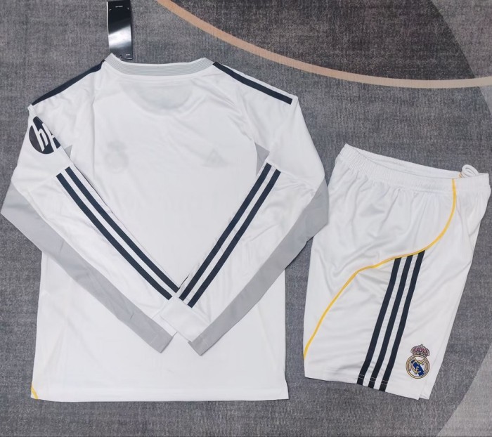 25/26 Real Madrid home kids kit long sleeves
