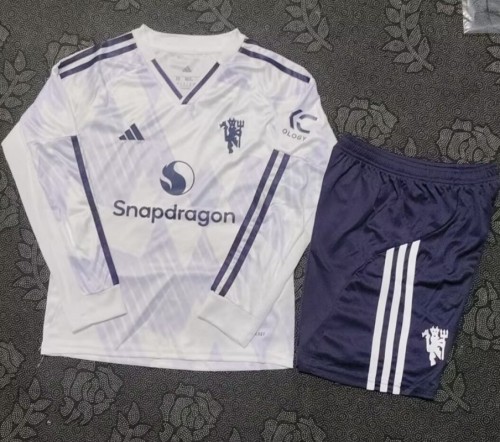 25/26 Manchester United Away long sleeves kids kit