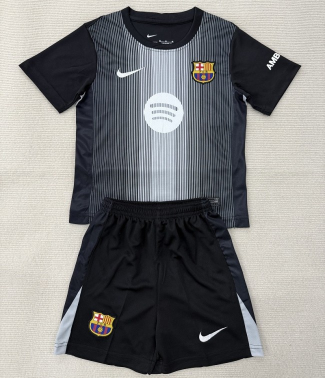 25/26 Barcelona kids kit goalkeeper black