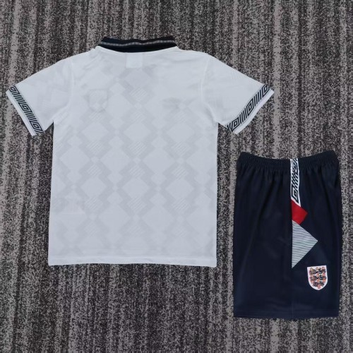 Retro 1990 England home kids kit