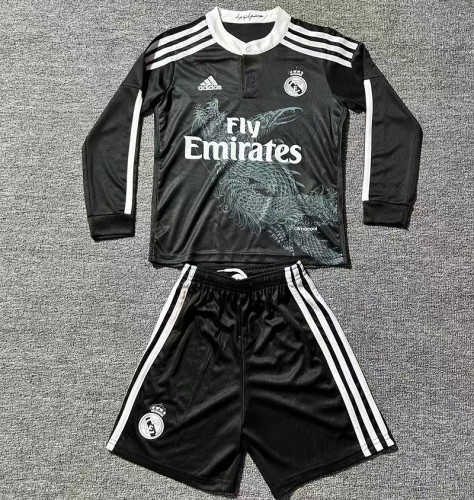 Retro 14/15 Real Madrid Away kids kit long sleeves