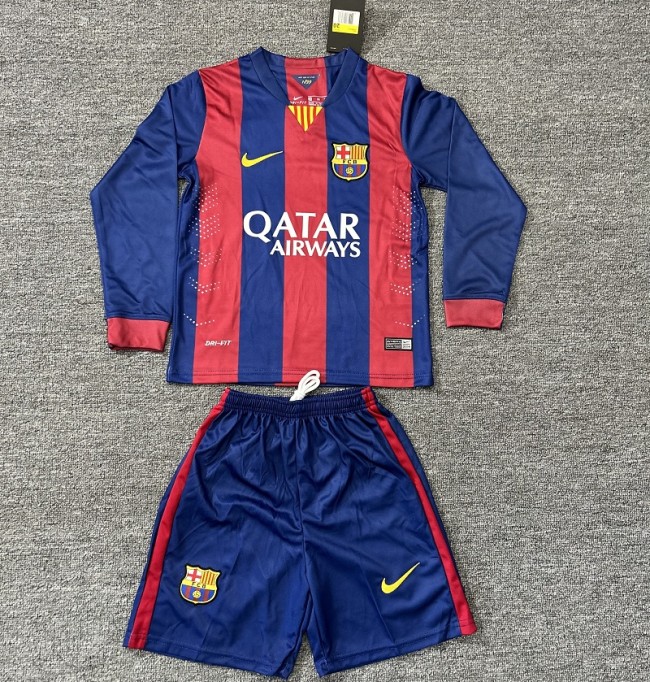 Retro 14/15 Barcelona kids kit long sleeves