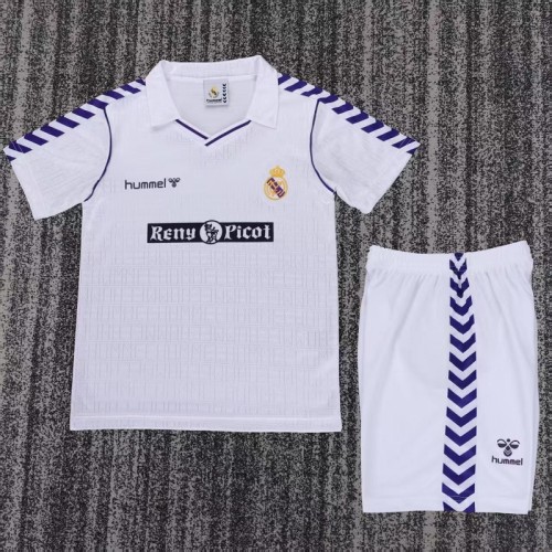 Retro 88/90 Real Madrid home kids kit