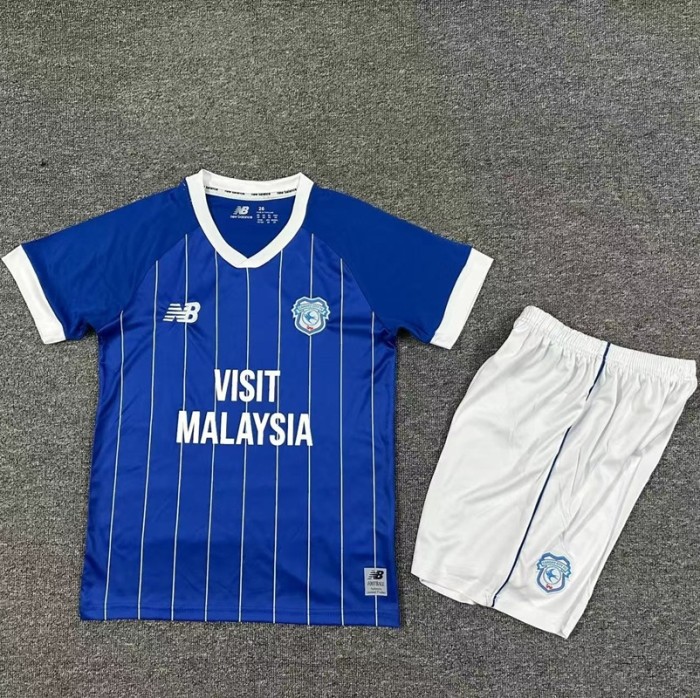25/26 Cardiff City home kids kit