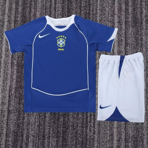 Retro 2004 Brazil Away kids kit