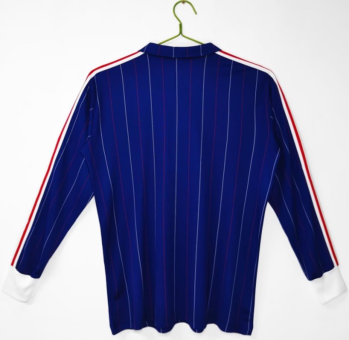 Retro 80/82 France home Long sleeve football jersey