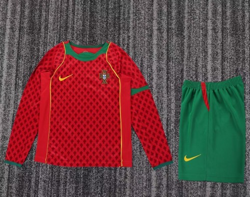 Retro 04 Portugal home kids kit long sleeves