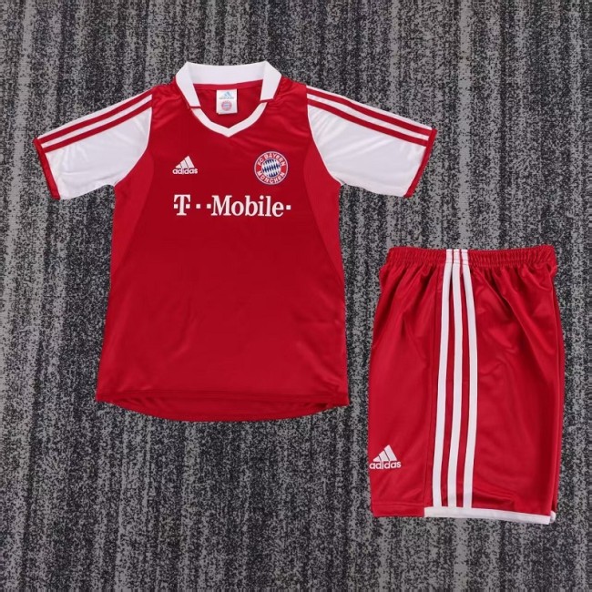 Retro 03/04 bayern munich home kids kit