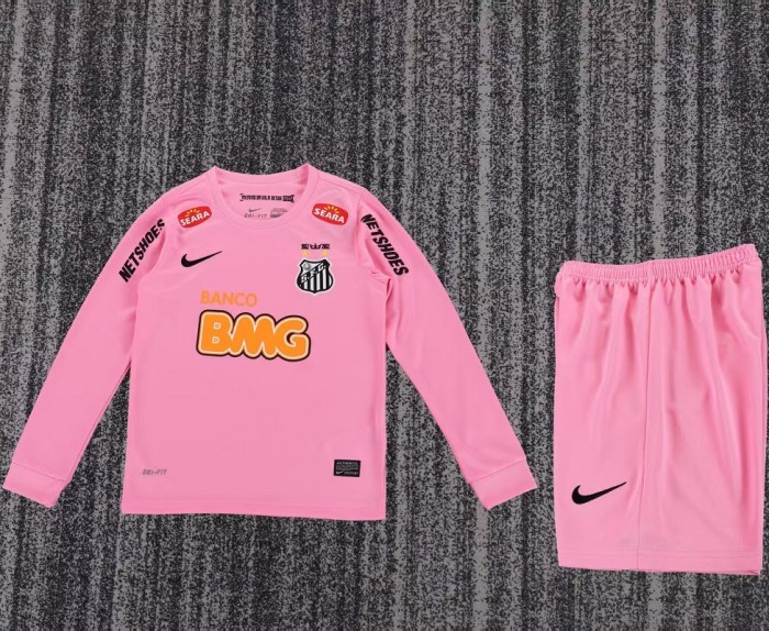 Retro 2013 Santos Away kids kit long sleeves
