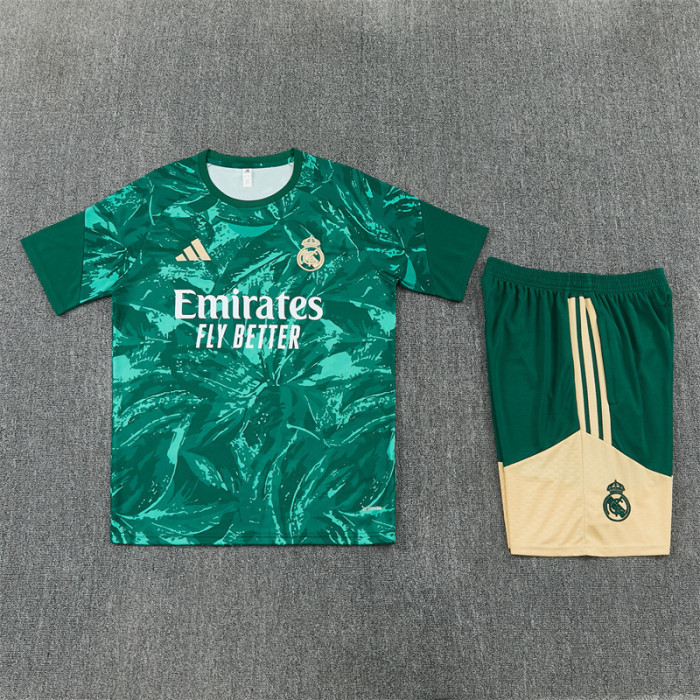 26/27 Real Madrid Short sleeve Adult training suit green