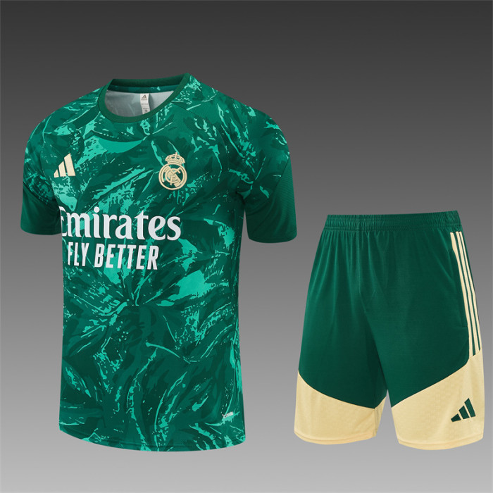 26/27 Real Madrid Short sleeve Adult training suit green