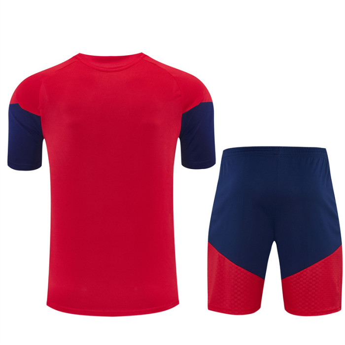 26/27 Spain kids short -sleeved training suit red
