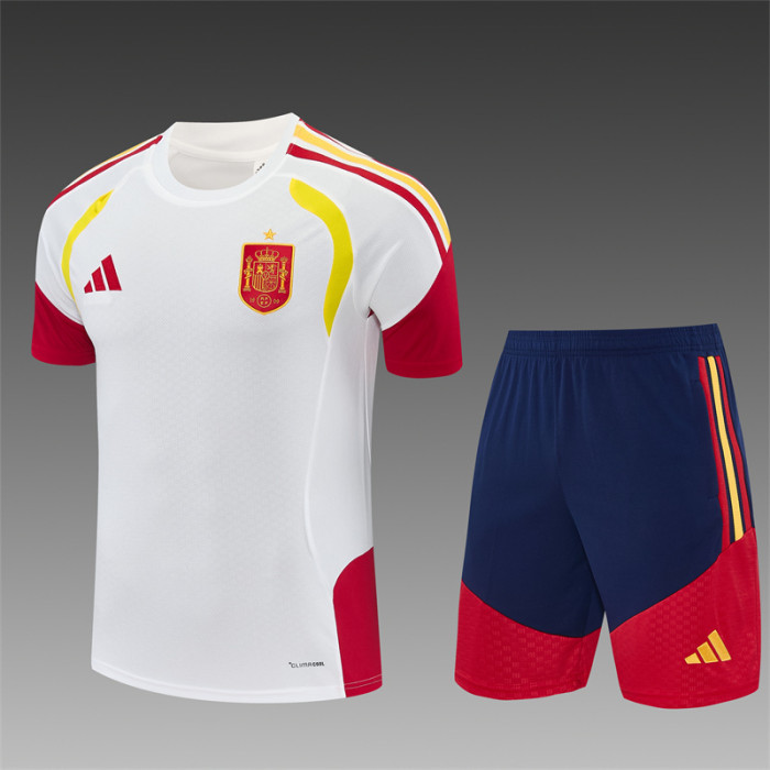 26/27 Spain short -sleeved training suit white