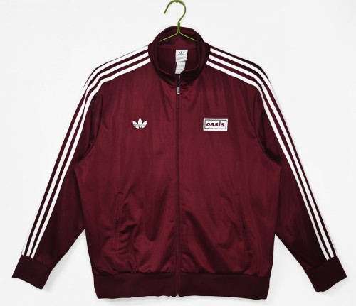 2026 Adidas x Oasis Touring sports jacket wine red