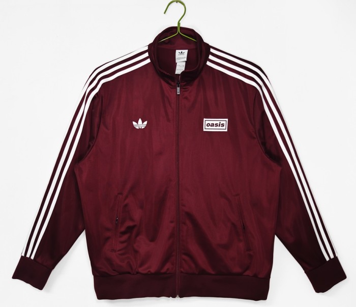 2026 Adidas x Oasis Touring sports jacket wine red
