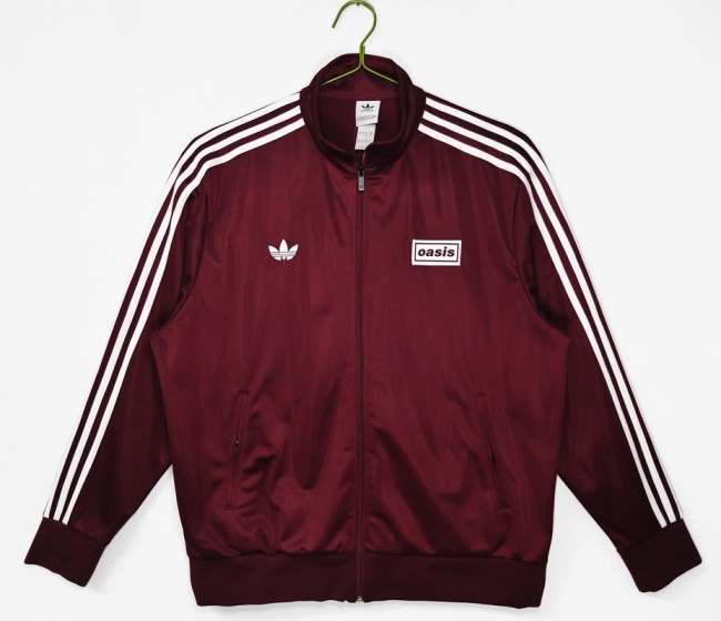 2026 Adidas x Oasis Touring sports jacket wine red