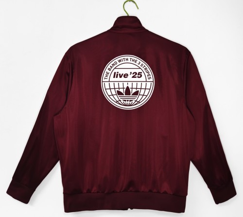 2026 Adidas x Oasis Touring sports jacket wine red