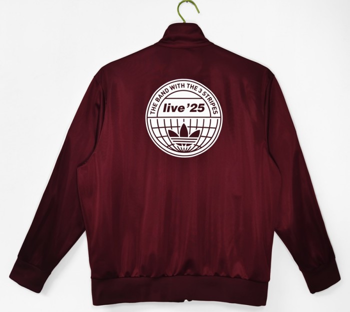 2026 Adidas x Oasis Touring sports jacket wine red