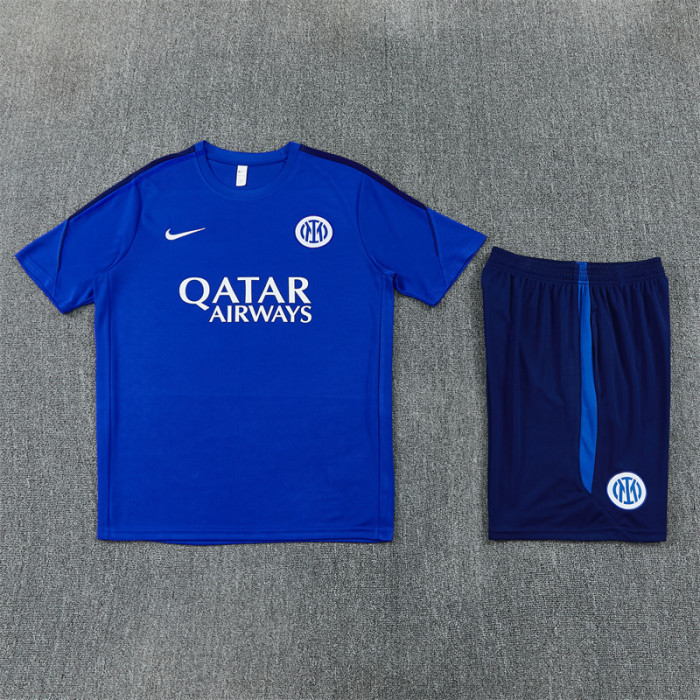 26/27 inter milan short sleeved Adult training kit blue