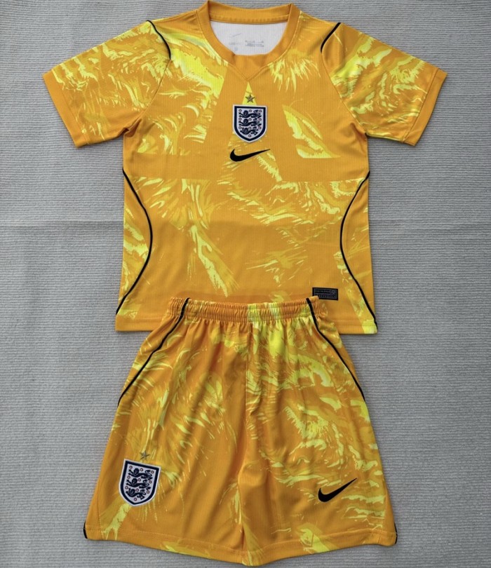 2026 England goalkeeper kids kit yellow