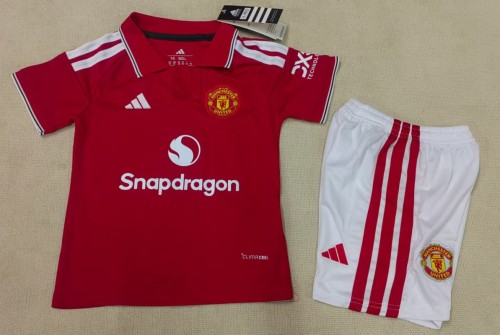 26/27 Manchester United home kids kit