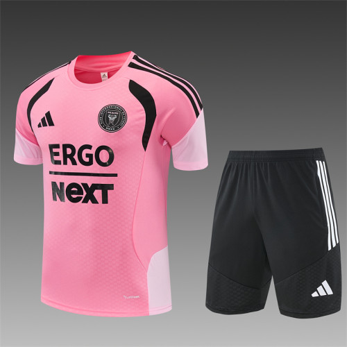 26/27 Inter Miami short -sleeved training suit pink