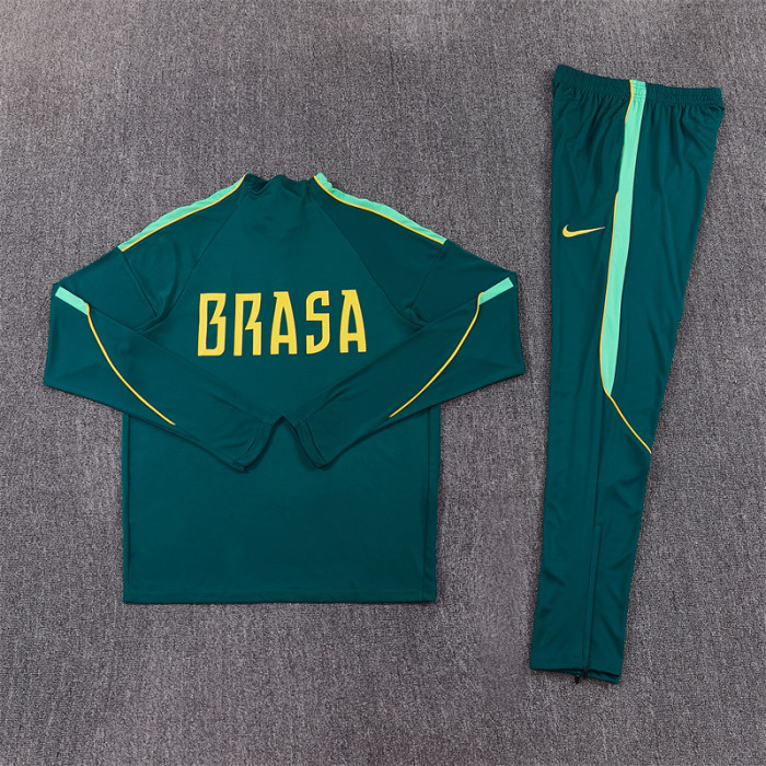 26/27 Brazil Kids training suit dark green