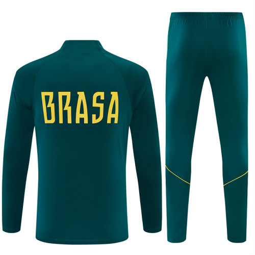 26/27 Brazil Kids training suit dark green