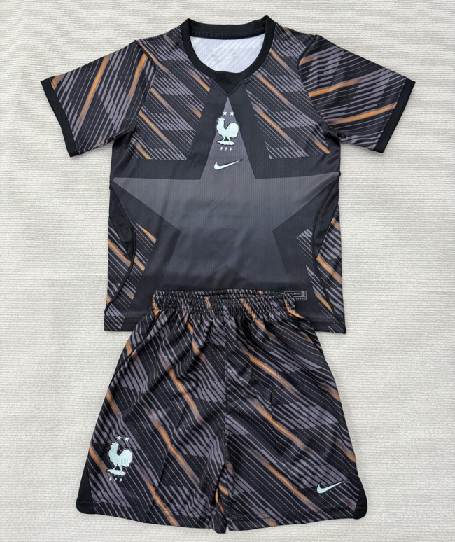 26/27 France goalkeeper kids kit black