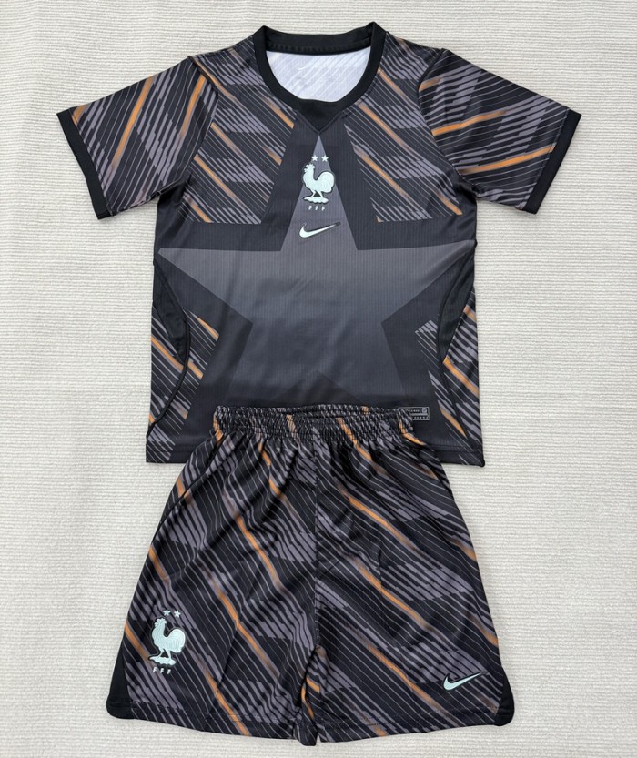 26/27 France goalkeeper kids kit black