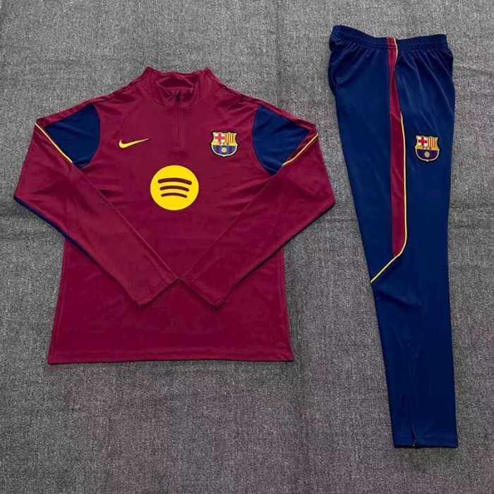26/27 Barcelona Adult training suit light maroon
