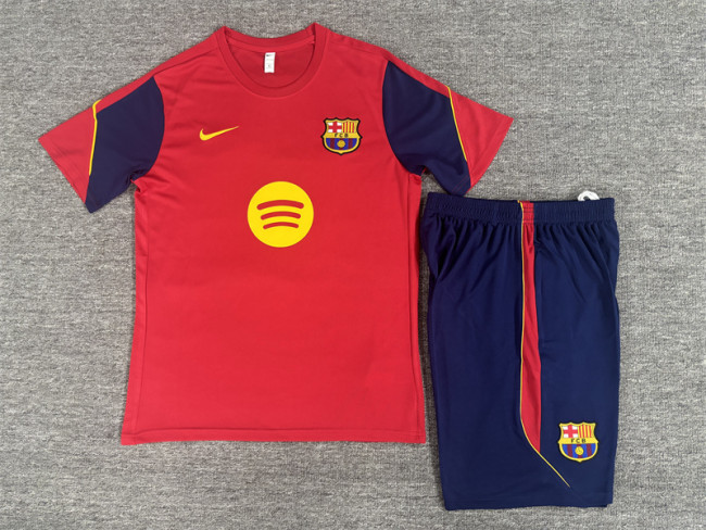 26/27 Barcelona Short sleeve Adult training suit red