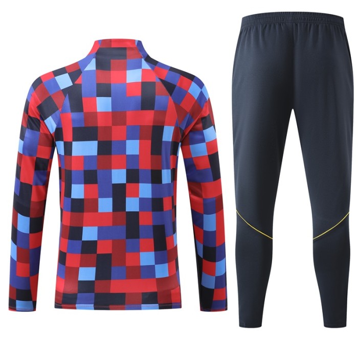 26/27 Barcelona kids training suit light red blue